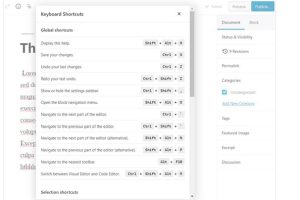 WordPress块编辑器中常用的快捷键汇总