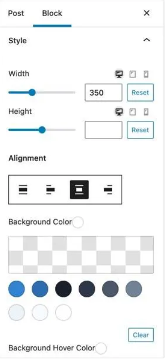 UAG Lottie区块的样式设置