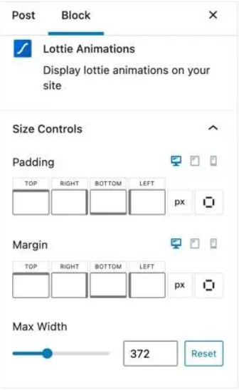 Lottie动画区块的大小控制设置
