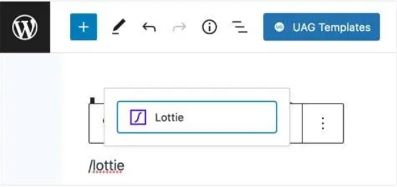 使用UAG插件插入Lottie区块