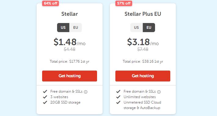 Namecheap主机特惠