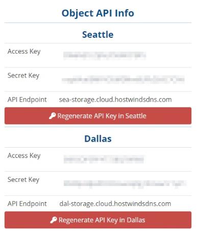 在Hostwinds对象存储中访问文件