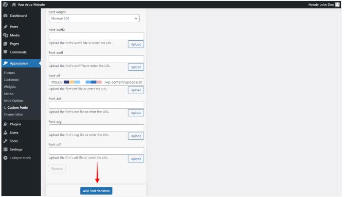 设置自定义字体