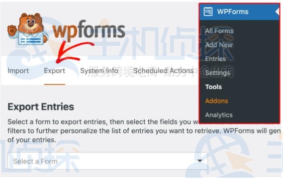 导出WordPress表单模板