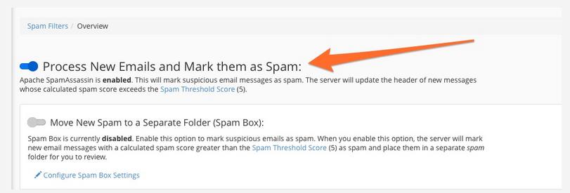 如何在cPanel上配置SpamAssassin