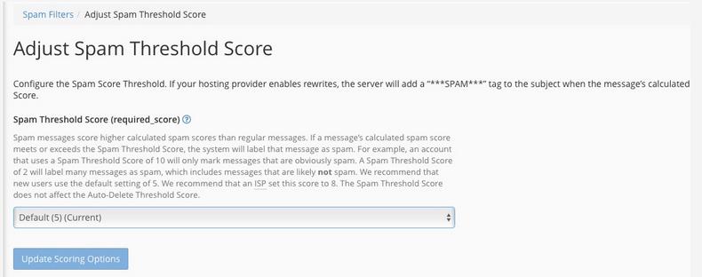 如何在cPanel上配置SpamAssassin