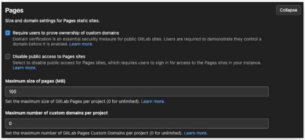 限制每个项目自定义域的最大数量