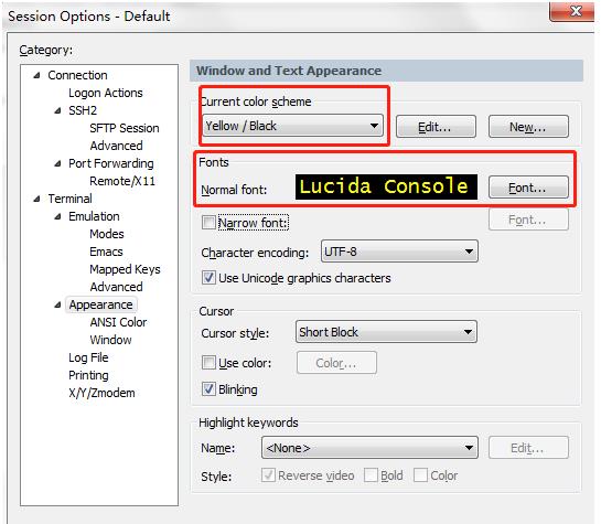 SecureCRT怎么设置背景颜色和字体大小