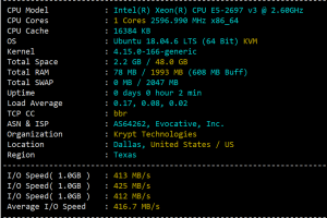 iON云服务器达拉斯机房速度和性能评测