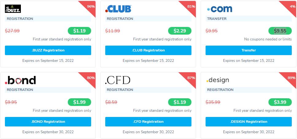 NameSilo2022年9月域名促销优惠