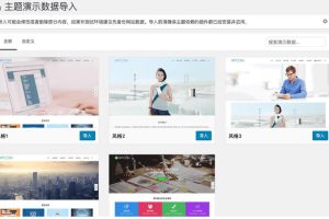 WPCOM主题如何一键导入演示数据