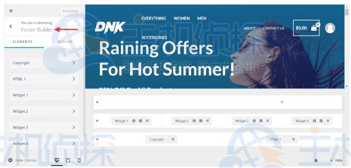 页脚生成器设置