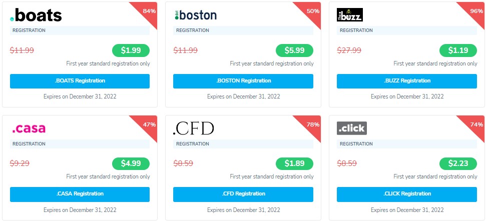 NameSilo2022年10月特价域名