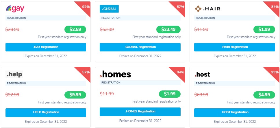 NameSilo2022年10月特价域名