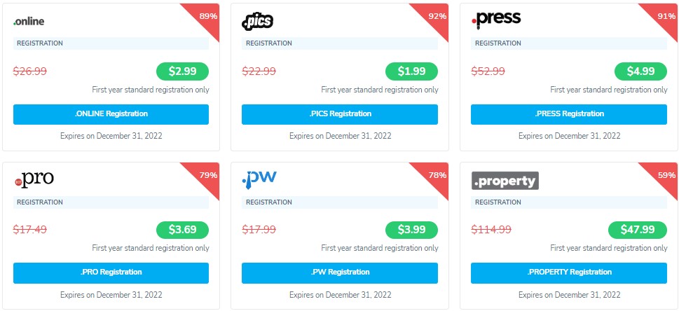 NameSilo2022年10月特价域名