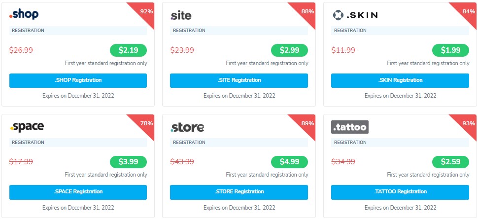NameSilo2022年10月特价域名