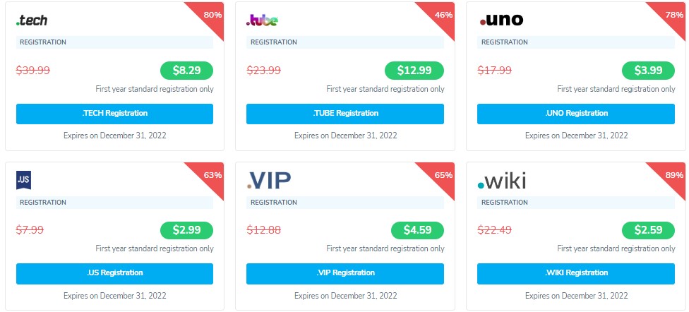 NameSilo2022年10月特价域名