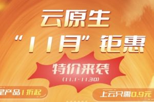 阿里云云原生11月钜惠活动
