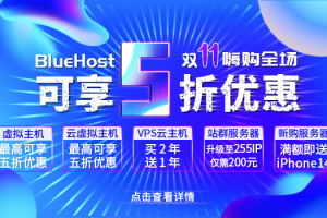 BlueHost双11活动