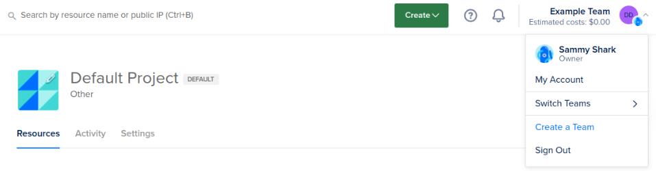 DigitalOcean账户设置