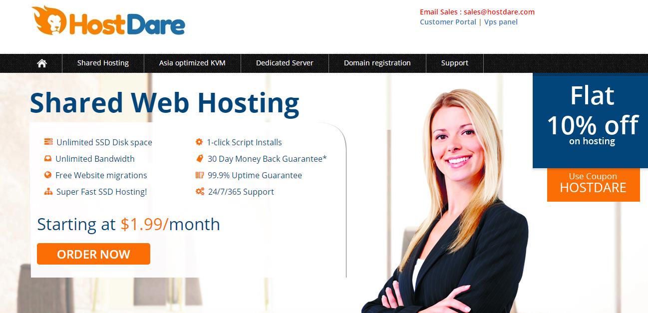 HostDare美国洛杉矶VPS促销