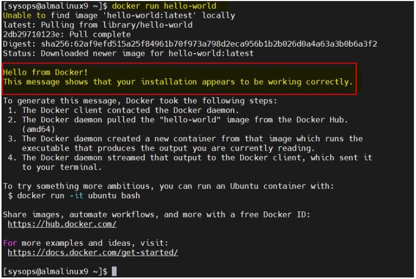 AlmaLinux安装Docker