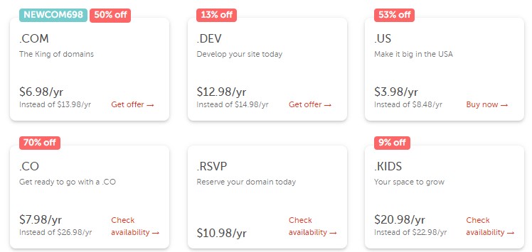 Namecheap域名优惠