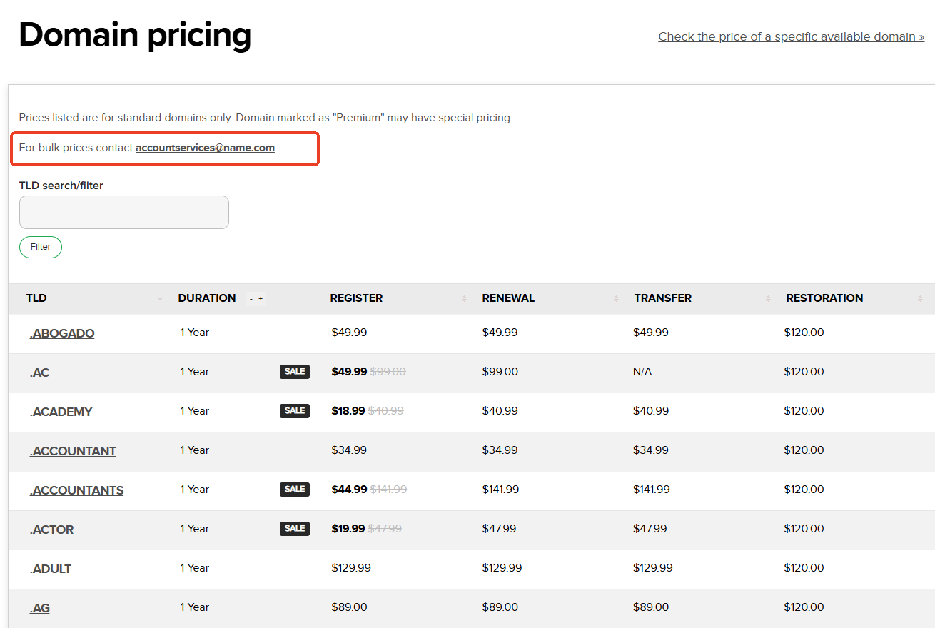 Name.com域名批量注册