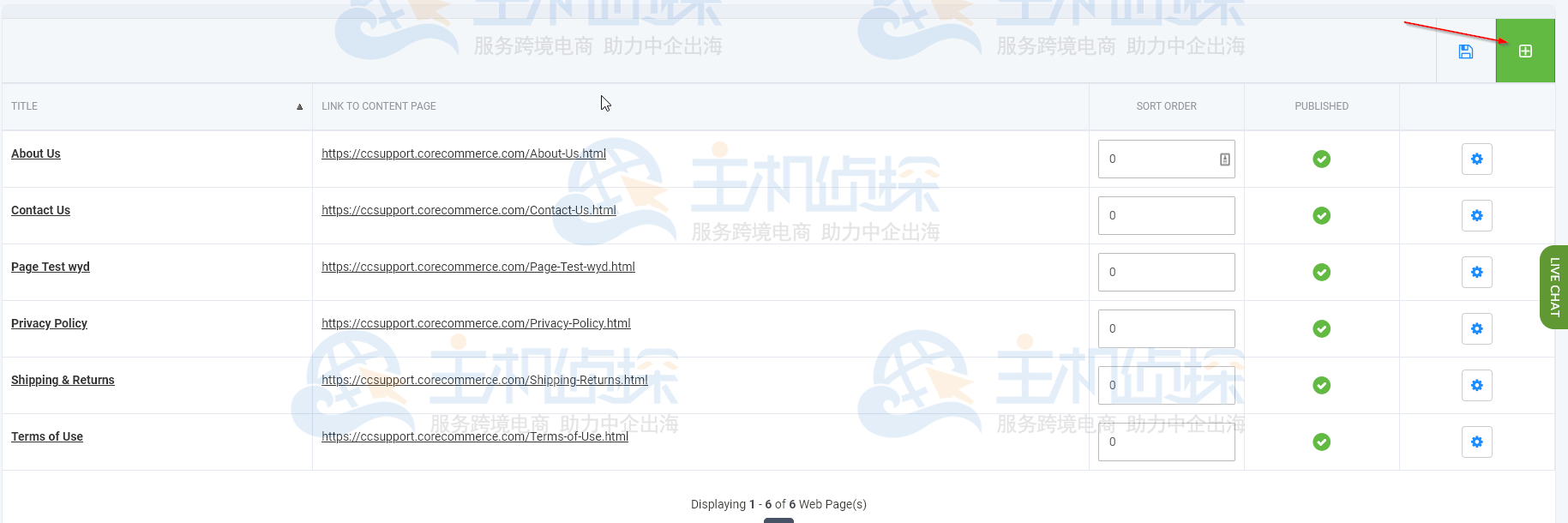 CoreCommerce创建和编辑网页教程