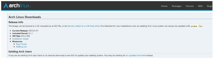 Arch Linux 2023.01.01