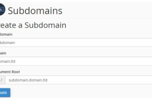在cPanel中创建子域