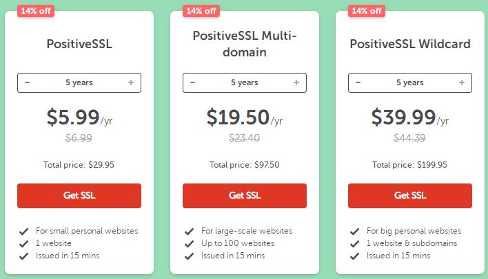 Namecheap企业邮箱和SSL证书优惠