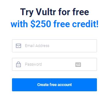 Vultr新用户免费领取250美元的试用额度