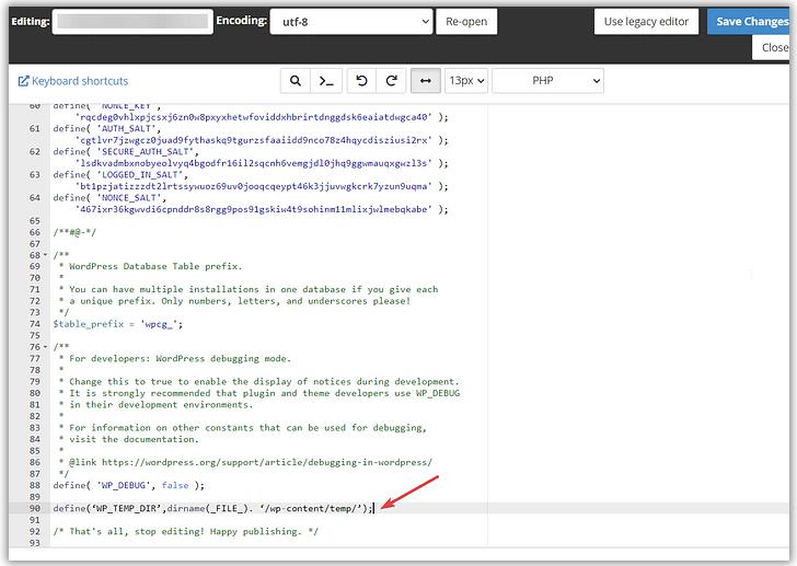 修复WordPress丢失临时文件夹错误