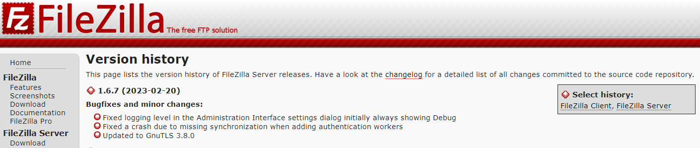 FileZilla Server 1.6.7发布