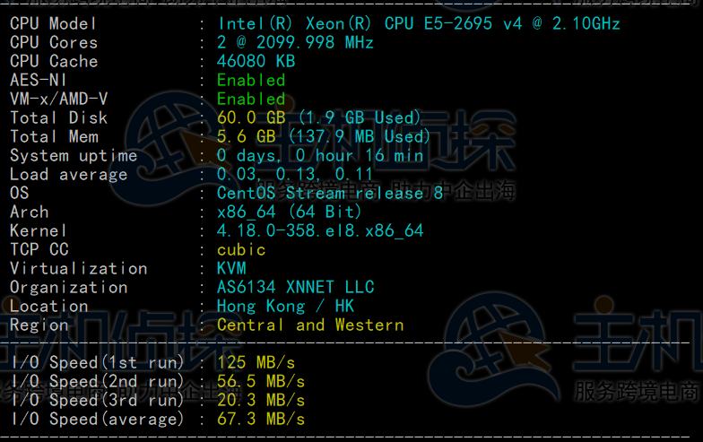 LOCVPS香港VPS大埔机房评测
