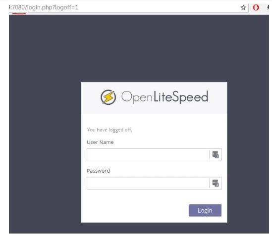 OpenLitespeed管理界面