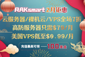 RAKsmart2月钜惠活动