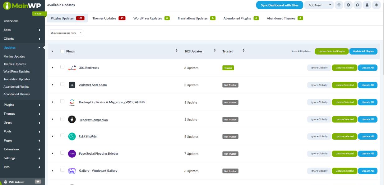 MainWP的主要功能和特性