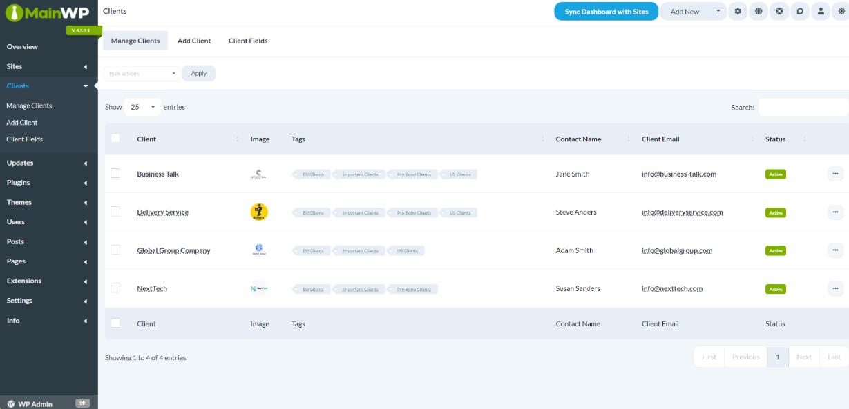 MainWP的主要功能和特性