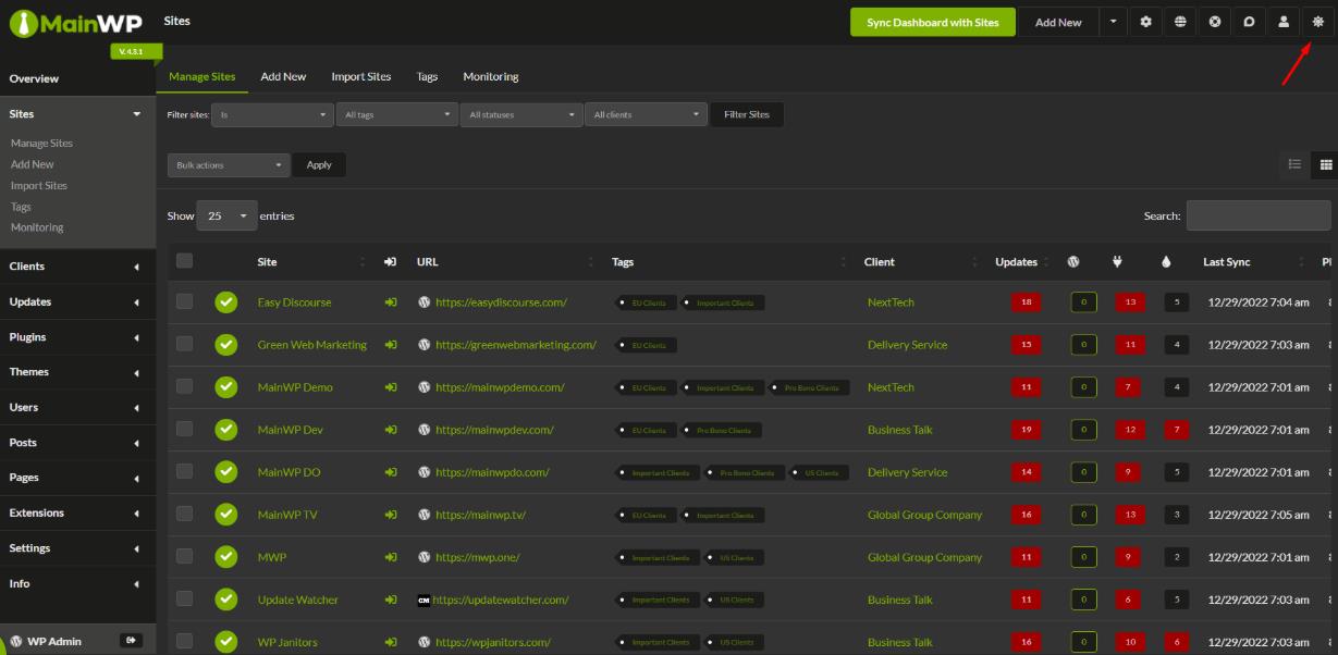 MainWP的主要功能和特性