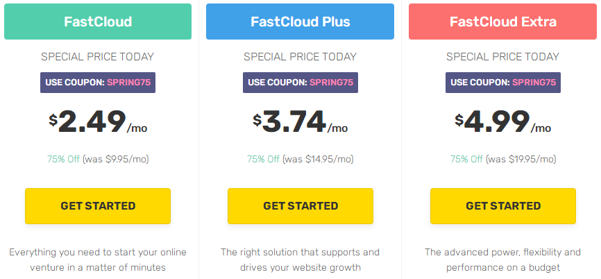 FastComet共享虚拟主机优惠套餐