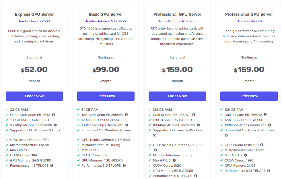Database Mart高性能GPU服务器配置和报价