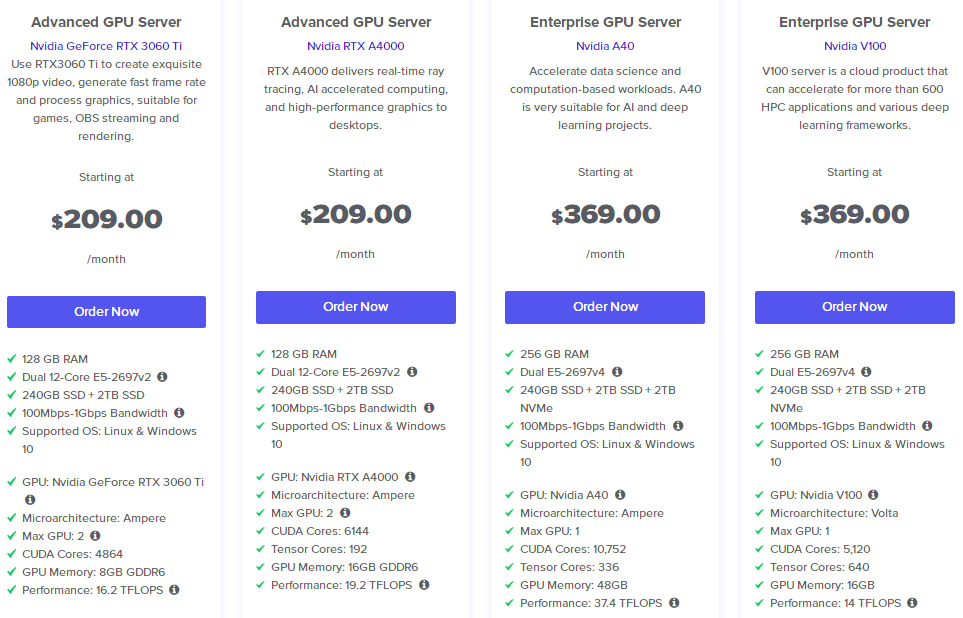 Database Mart高性能GPU服务器配置和报价