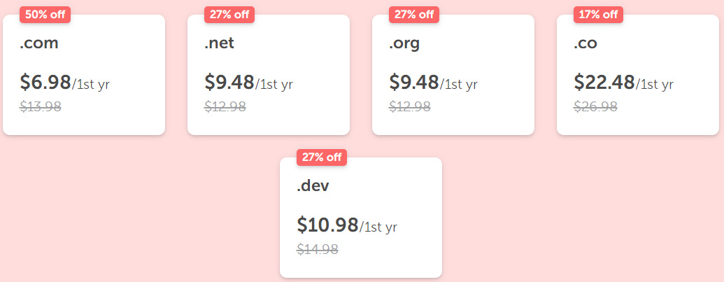 Namecheap域名优惠