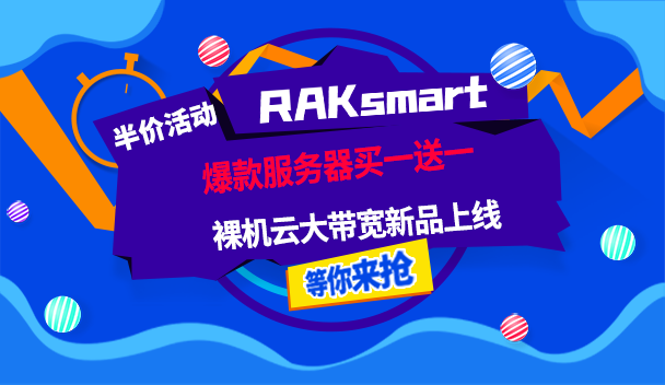 RAKsmart首月半价活动