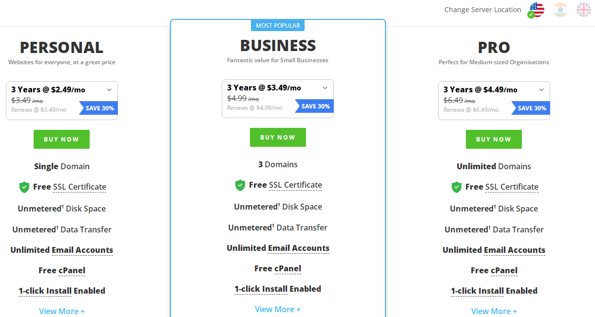 ResellerClub Drupal主机