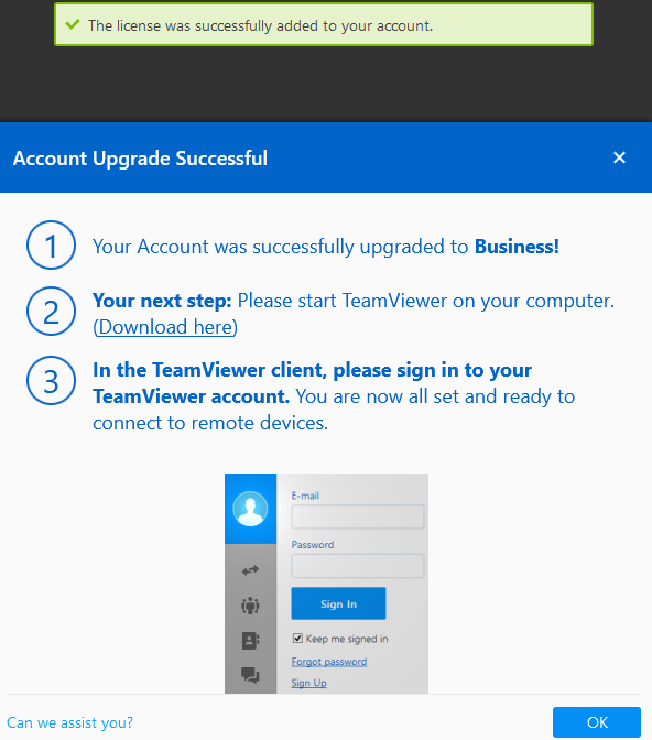 TeamViewer激活账户的方法