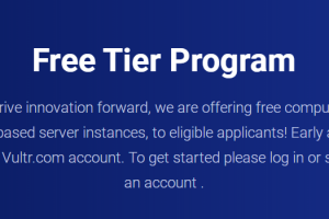 Vultr免费云服务器申请