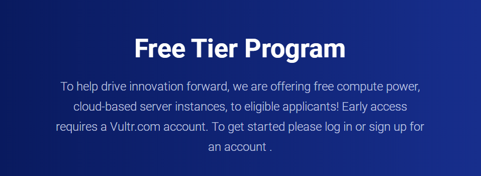 Vultr免费云服务器申请